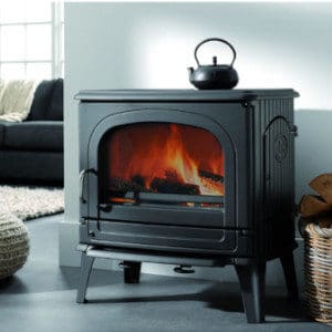 Fonte-flamme-78CB-poele-a-bois-design-rustique-laque-anthracite