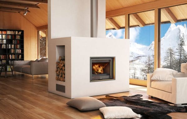 deco moderne foyer bois cheminée LORFLAM-EASY75VO- cheminées Jouvin Vitré 35
